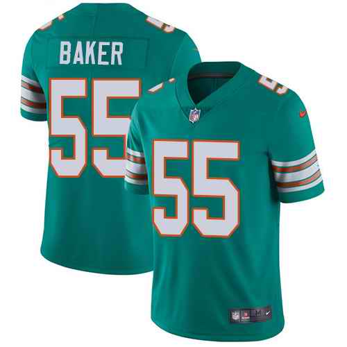 Nike Men & Women & Youth Dolphins 55 Jerome Baker Aqua Throwback NFL Vapor Untouchable Limited Jersey,We sell and wholesale Nike Men & Women & Youth Dolphins 55 Jerome Baker Aqua Throwback NFL Vapor Untouchable Limited Jersey on line form chian!